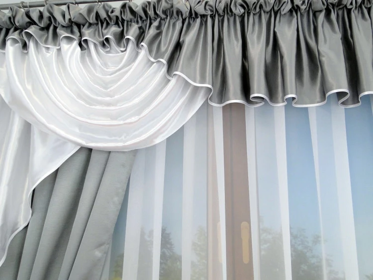 draperia biały ze srebrem