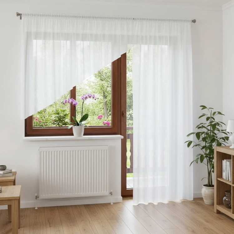 S63 - Firany na okno balkonowe z taśmą 300 x 160 cm, 200 x 250 cm .jpeg