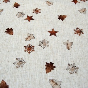 Tkanina lnianopodobna brąz choinki1.jpg
